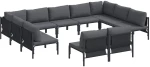 vidaXL Σετ Καναπέ Κήπου 11 pcs Ανθρακί Ατσάλι