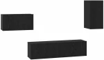 vidaXL Σετ επίπλου τηλεόρασης 4 pcs Μαύρη Δρυς 30.5 x 30 x 60 εκ.