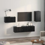 vidaXL Σετ επίπλου τηλεόρασης 4 pcs Μαύρη Δρυς 30.5 x 30 x 60 εκ.