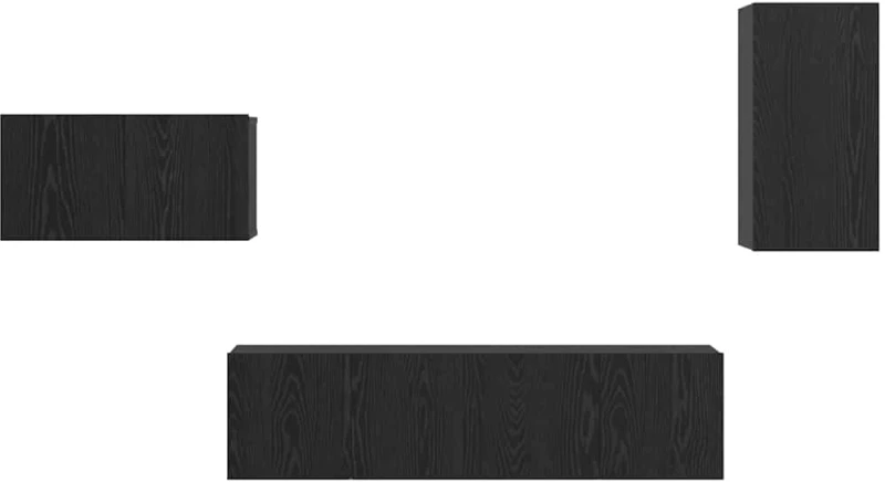 vidaXL Σετ επίπλου τηλεόρασης 4 pcs Μαύρη Δρυς 30.5 x 30 x 60 εκ.