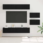 vidaXL Σετ επίπλου τηλεόρασης 6 pcs Μαύρη δρυς 80 x 30 x 30.5 εκ