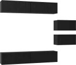 vidaXL Σετ επίπλου τηλεόρασης 6 pcs Μαύρη δρυς 80 x 30 x 30.5 εκ