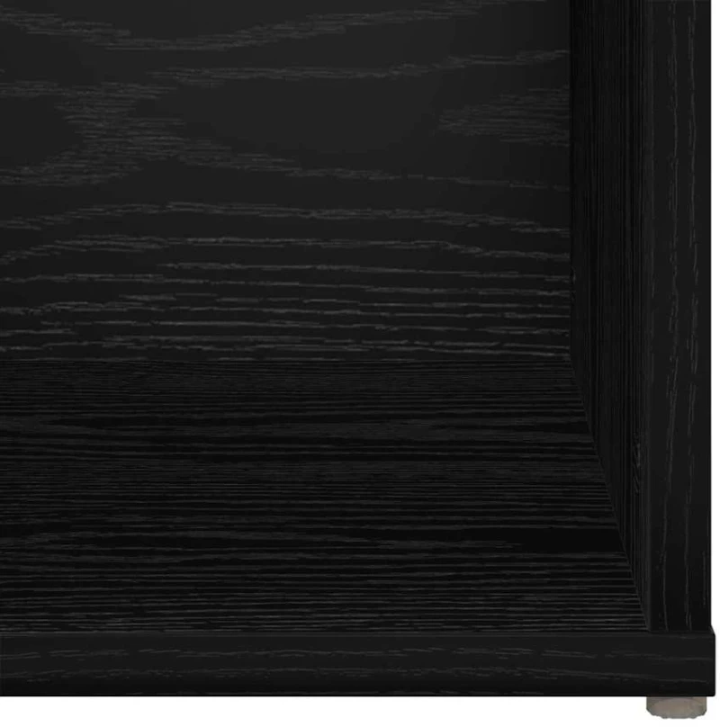 vidaXL Σετ επίπλου τηλεόρασης 2 pcs Μαύρη Οξυά 37 x 35 x 107 εκ