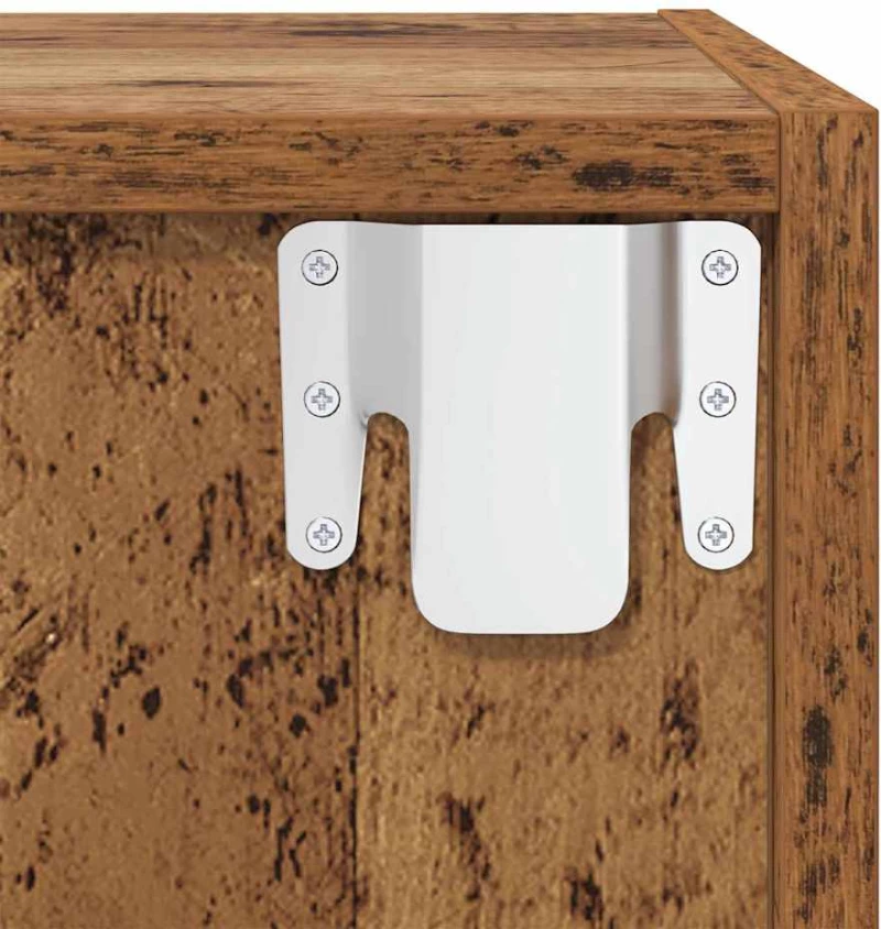 vidaXL Σετ επίπλου τηλεόρασης 2 pcs Παλιό ξύλο 37 x 37 x 142.5 εκ