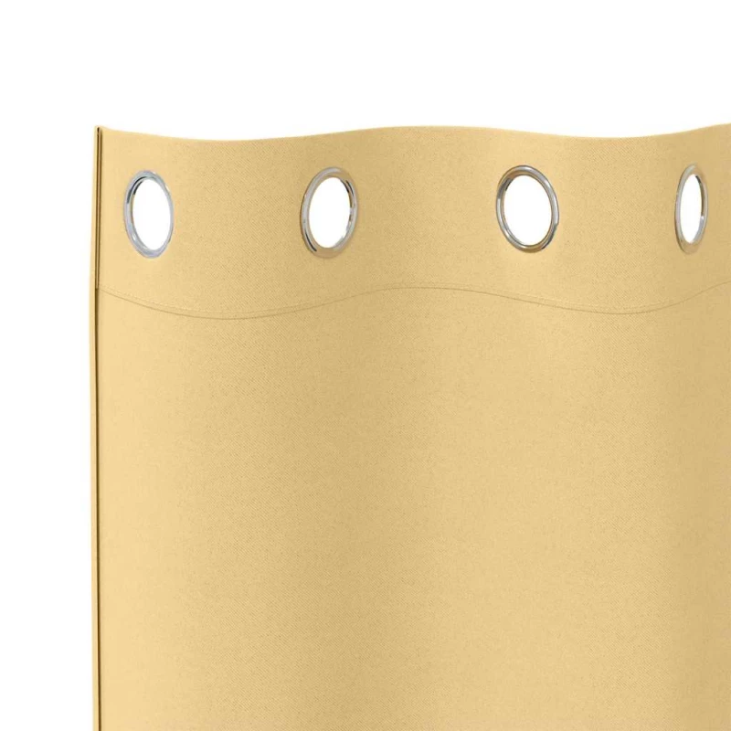 vidaXL Κουρτίνες με κουρτίνες 2 pcs Μπεζ 140 x 140 cm Πολυεστέρας
