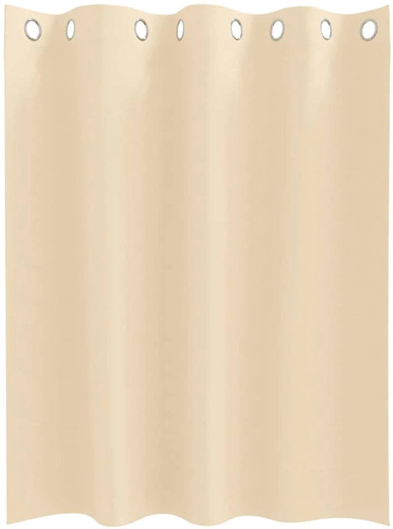 vidaXL Κουρτίνες με κουρτίνες 2 pcs Κρεμ 140 x 140 cm Πολυεστέρας