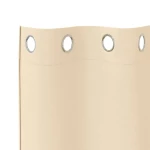vidaXL Κουρτίνες με κουρτίνες 2 pcs Κρεμ 140 x 140 cm Πολυεστέρας