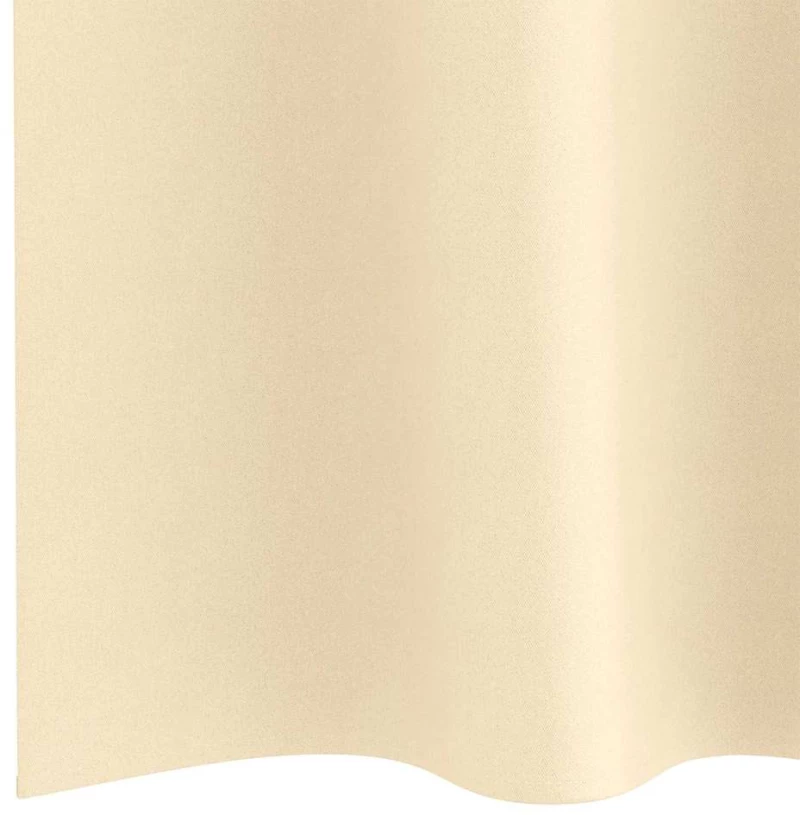 vidaXL Κουρτίνες με κουρτίνες 2 pcs Κρεμ 140 x 140 cm Πολυεστέρας