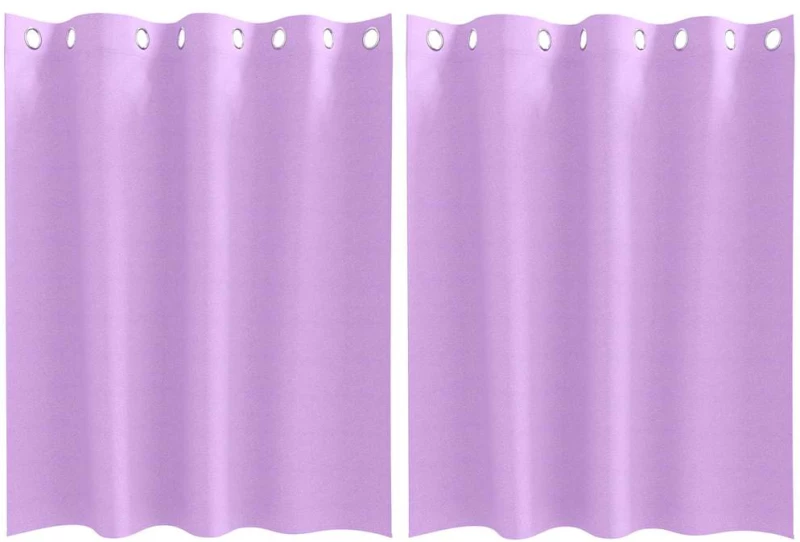 vidaXL Κουρτίνες με κουρτίνες 2 pcs Μοβ 140 x 140 cm Πολυεστέρας