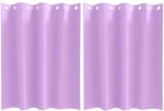 vidaXL Κουρτίνες με κουρτίνες 2 pcs Μοβ 140 x 140 cm Πολυεστέρας