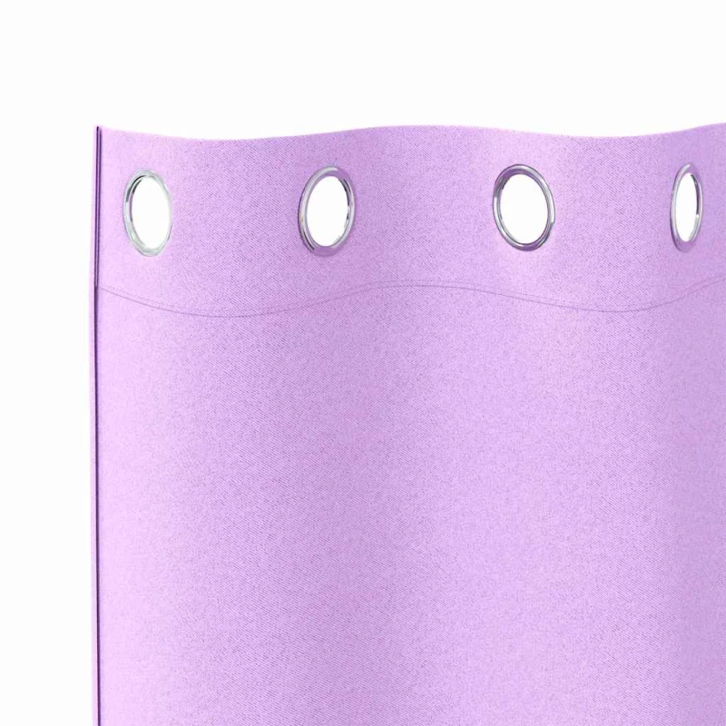 vidaXL Κουρτίνες με κουρτίνες 2 pcs Μοβ 140 x 140 cm Πολυεστέρας