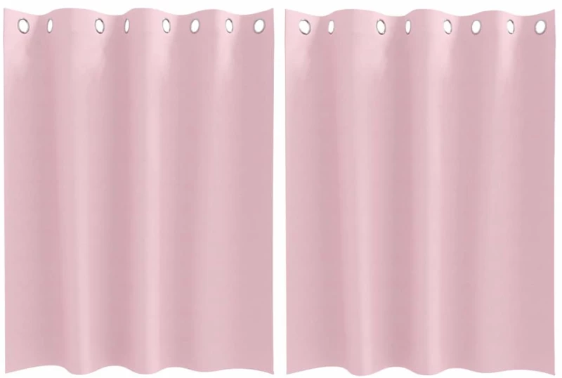 vidaXL Κουρτίνες 2 pcs Μωρουδίστικο Ροζ 140 x 140 cm Πολυεστέρας