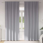 vidaXL Κουρτίνες 2 pcs Ανοιχτό γκρι 260 x 140 εκ. Πολυεστέρας