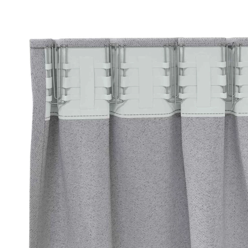 vidaXL Κουρτίνες 2 pcs Ανοιχτό γκρι 260 x 140 εκ. Πολυεστέρας