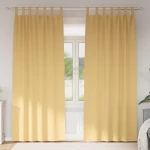 vidaXL Κουρτίνες με κουρτίνες 2 pcs Μπεζ 260 x 140 εκ. Πολυεστέρας