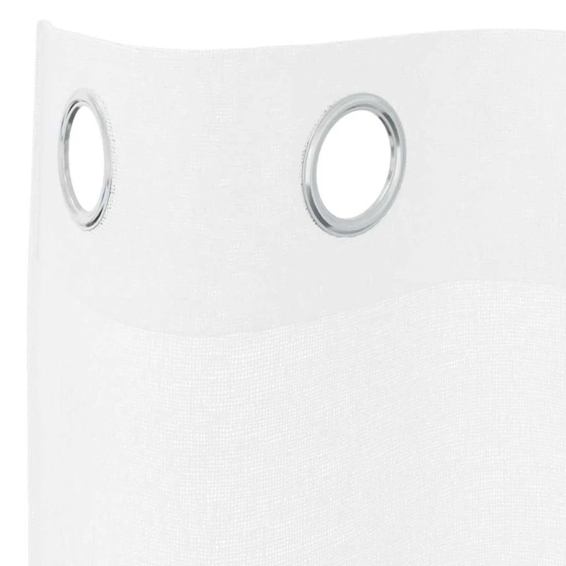 vidaXL Κουρτίνες με κουρτίνες 2 pcs Λευκό 140 x 260 εκ. Πολυεστέρας