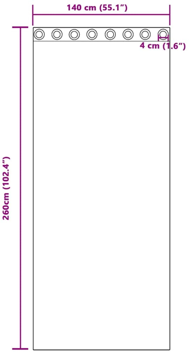 vidaXL Κουρτίνες με κουρτίνες 2 pcs Λευκό 140 x 260 εκ. Πολυεστέρας