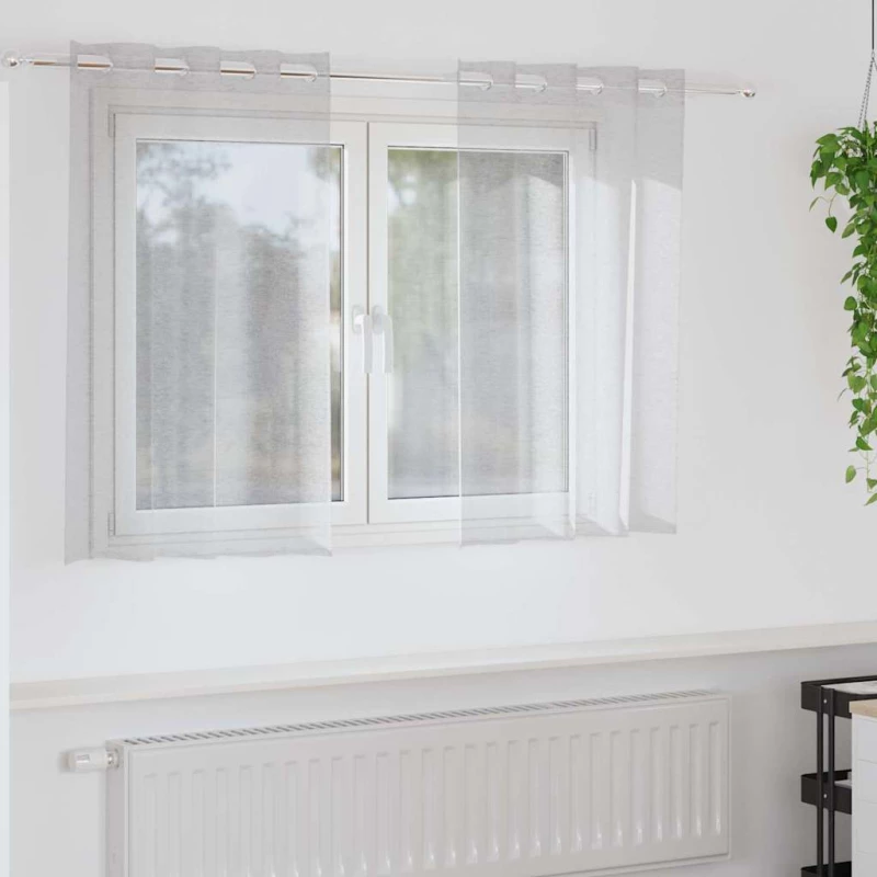 vidaXL Κουρτίνες 2 pcs Ανοιχτό γκρι 140 x 140 εκ. Πολυεστέρας