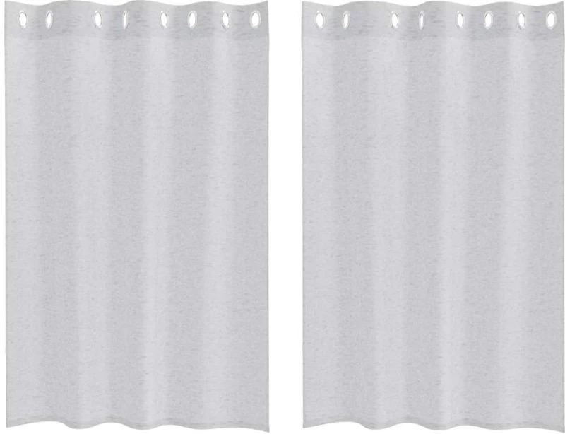 vidaXL Κουρτίνες 2 pcs Ανοιχτό γκρι 140 x 140 εκ. Πολυεστέρας
