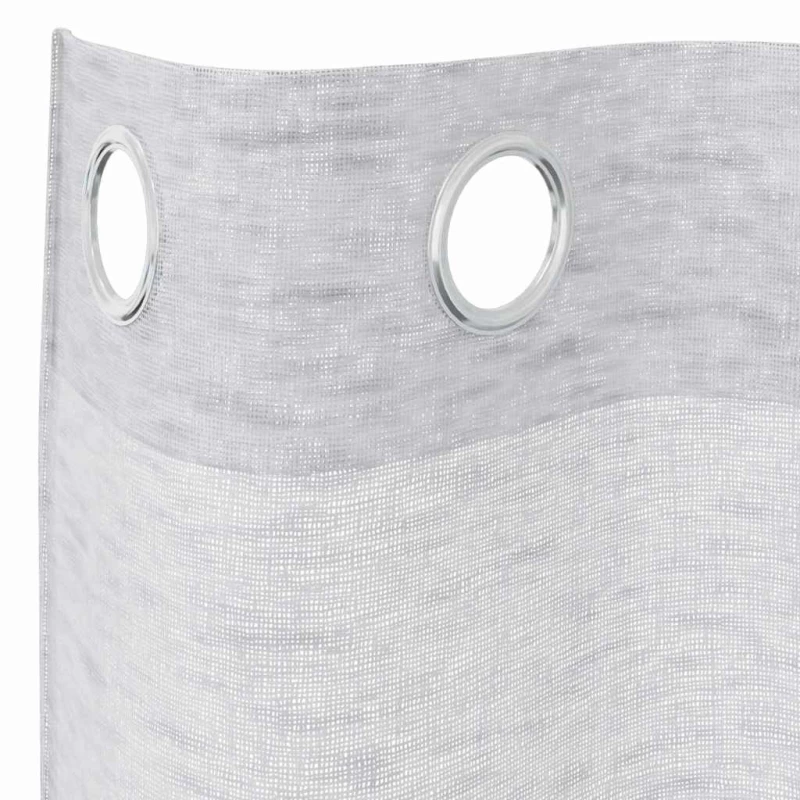 vidaXL Κουρτίνες 2 pcs Ανοιχτό γκρι 140 x 140 εκ. Πολυεστέρας