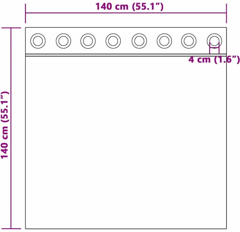 vidaXL Κουρτίνες 2 pcs Ανοιχτό γκρι 140 x 140 εκ. Πολυεστέρας