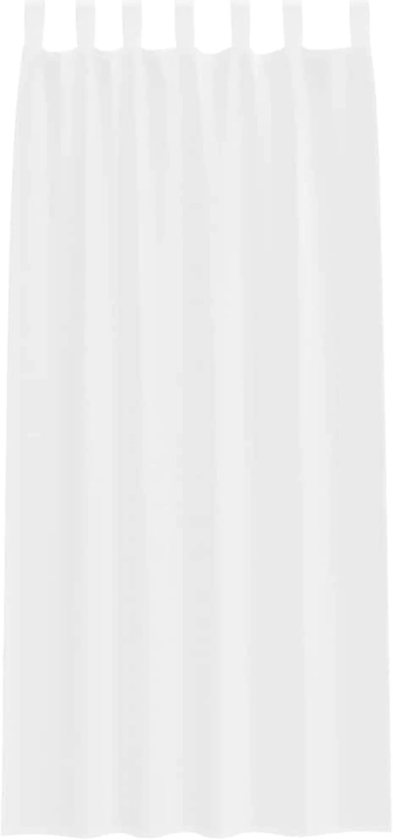 vidaXL Κουρτίνες με κουρτίνες 2 pcs Λευκό 140 x 260 εκ. Πολυεστέρας