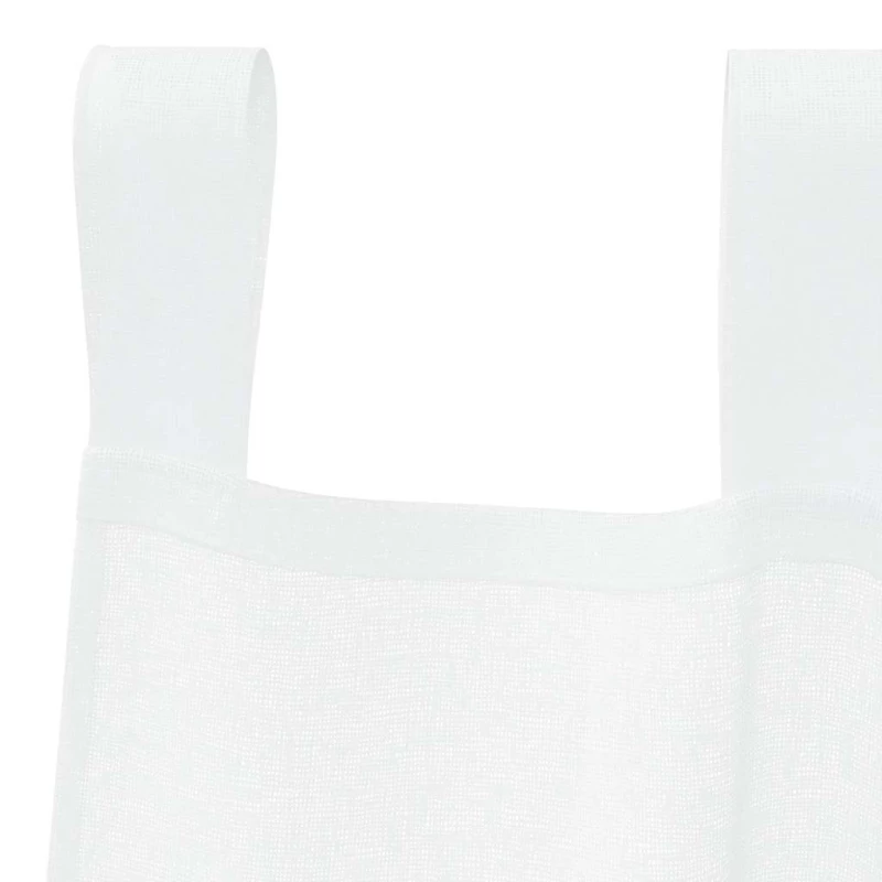 vidaXL Κουρτίνες με κουρτίνες 2 pcs Λευκό 140 x 260 εκ. Πολυεστέρας