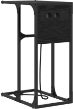 vidaXL Κομοδίνο Μαύρη δρυς 41.5 x 26 x 60.5 εκ Επεξεργασμένο ξύλο