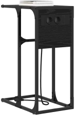 vidaXL Κομοδίνο Μαύρη δρυς 41.5 x 26 x 60.5 εκ Επεξεργασμένο ξύλο