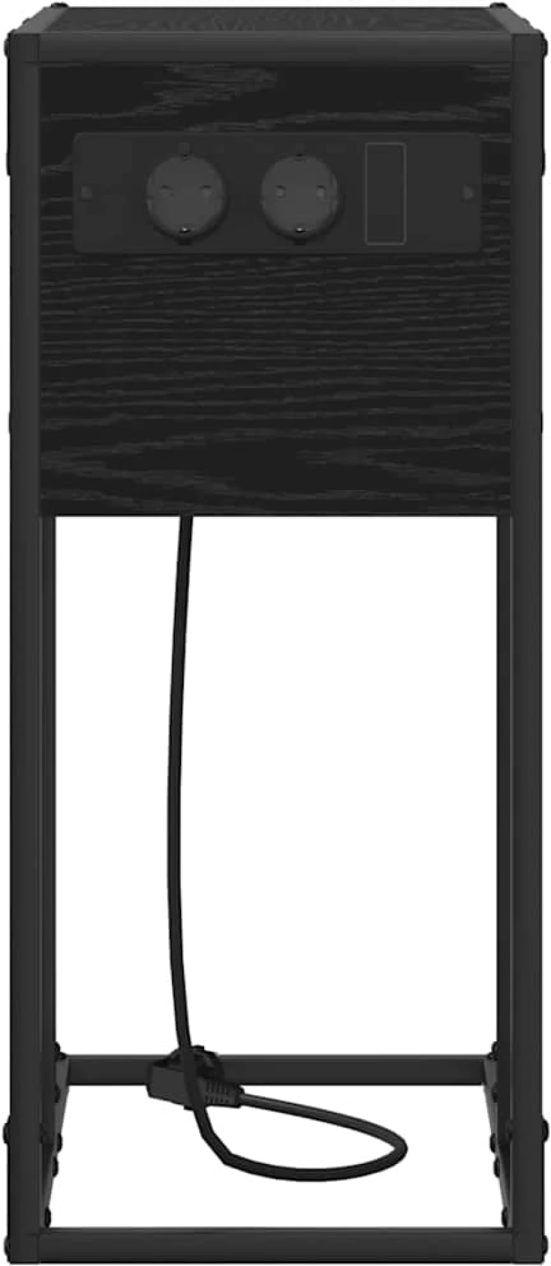 vidaXL Κομοδίνο Μαύρη δρυς 41.5 x 26 x 60.5 εκ Επεξεργασμένο ξύλο