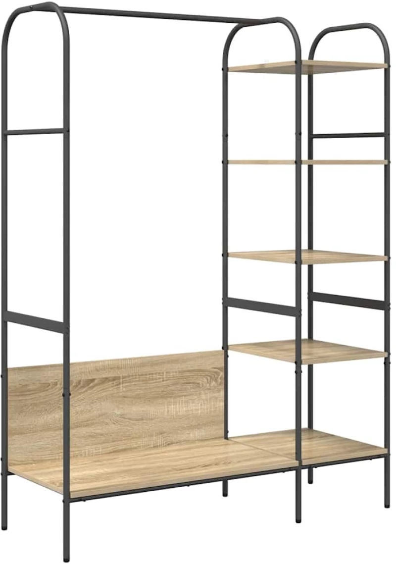 vidaXL Ράφι Ρούχων με Ράφια Sonoma Oak 120x44x160 εκ. Επεξεργασμένο Ξύλο