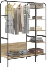 vidaXL Ράφι Ρούχων με Ράφια Sonoma Oak 120x44x160 εκ. Επεξεργασμένο Ξύλο