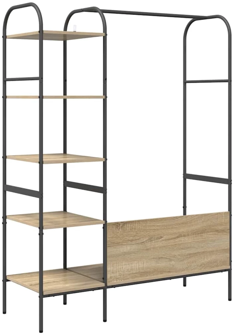 vidaXL Ράφι Ρούχων με Ράφια Sonoma Oak 120x44x160 εκ. Επεξεργασμένο Ξύλο