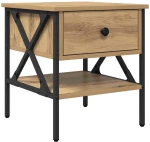 vidaXL Κομοδίνο μασίφ δρυός 40x42x45 εκ. επεξεργασμένου ξύλου