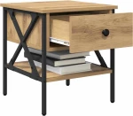 vidaXL Κομοδίνο μασίφ δρυός 40x42x45 εκ. επεξεργασμένου ξύλου