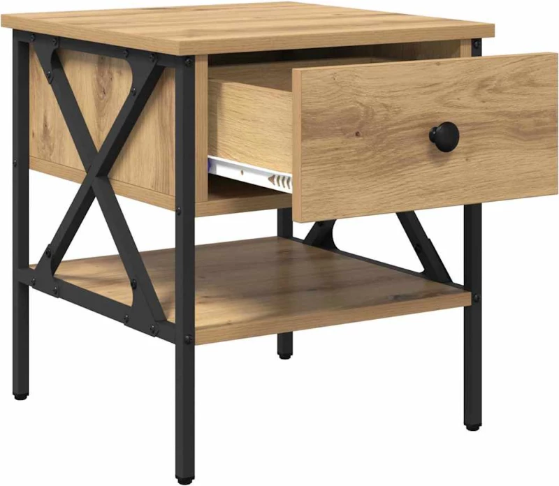 vidaXL Κομοδίνο μασίφ δρυός 40x42x45 εκ. επεξεργασμένου ξύλου