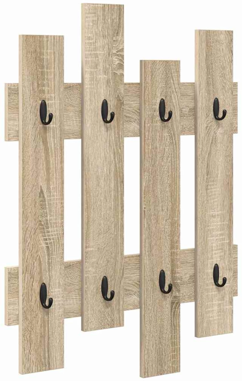 vidaXL Τοίχου Κρεμάστρα Sonoma Oak 60 x 3 x 82 εκ Επεξεργασμένο ξύλο
