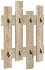 vidaXL Τοίχου Κρεμάστρα Sonoma Oak 60 x 3 x 82 εκ Επεξεργασμένο ξύλο