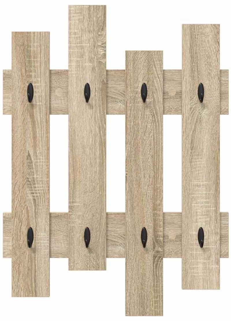 vidaXL Τοίχου Κρεμάστρα Sonoma Oak 60 x 3 x 82 εκ Επεξεργασμένο ξύλο