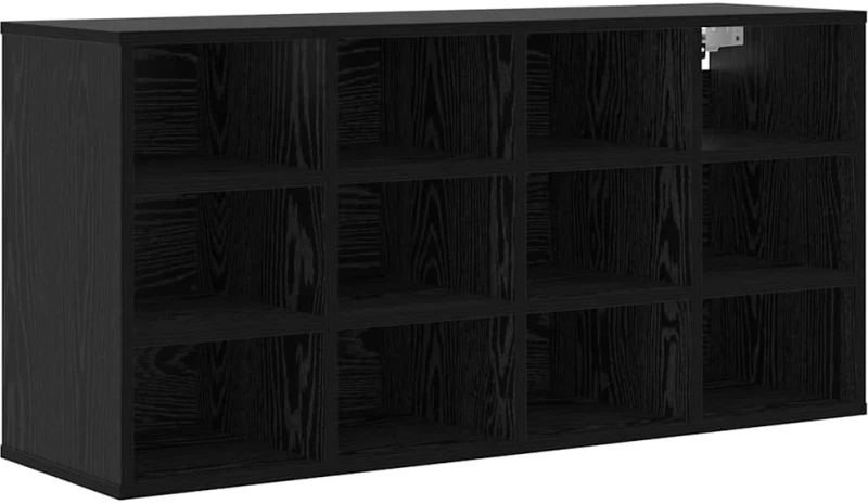vidaXL Ντουλάπα Παπουτσιών Μαύρη δρυς 103x30x51 εκ Επεξεργασμένο ξύλο