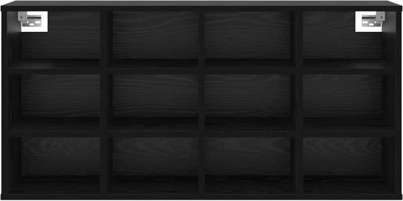 vidaXL Ντουλάπα Παπουτσιών Μαύρη δρυς 103x30x51 εκ Επεξεργασμένο ξύλο