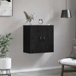vidaXL Ντουλάπα Τοίχου Μαύρη δρυς 60 x 31 x 60 εκ. Επεξεργασμένο ξύλο