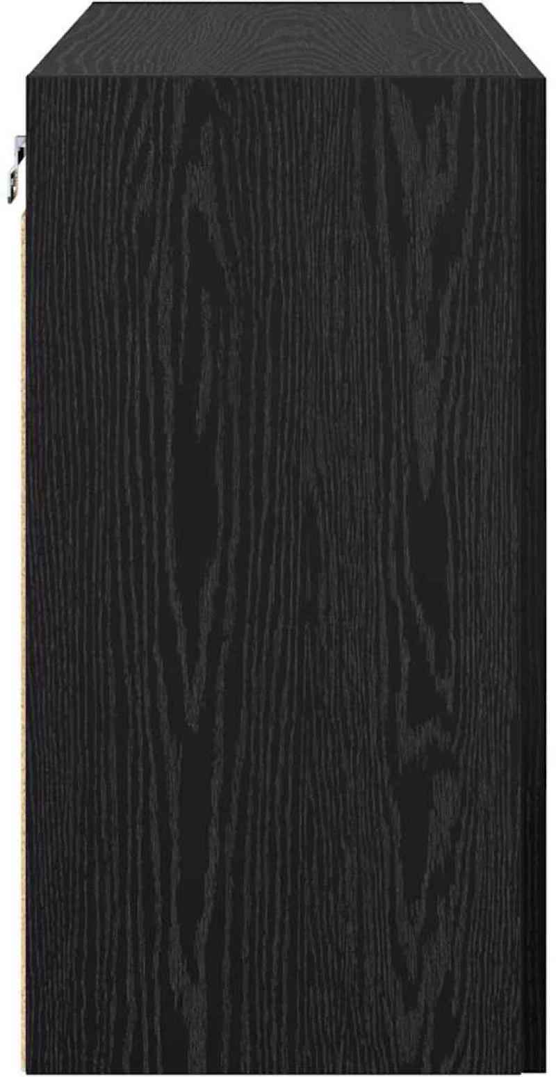 vidaXL Ντουλάπα Τοίχου Μαύρη δρυς 60 x 31 x 60 εκ. Επεξεργασμένο ξύλο