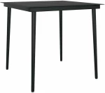 vidaXL Σετ τραπεζαρίας 5 pcs Ανοιχτό γκρι και Μαύρο 80 cm x 80 cm