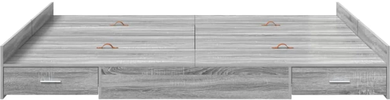 vidaXL Κρεβάτι με αποθηκευτικό χώρο Γκρι sonoma 200 x 200 cm