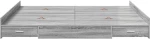 vidaXL Κρεβάτι με αποθηκευτικό χώρο Γκρι sonoma 200 x 200 cm