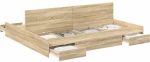 vidaXL Κρεβάτι με αποθηκευτικό χώρο Sonoma Δρυς 180 x 200 cm