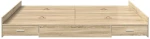 vidaXL Κρεβάτι με αποθηκευτικό χώρο Sonoma Δρυς 180 x 200 cm