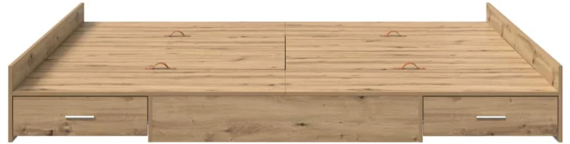 vidaXL Κρεβάτι με αποθηκευτικό χώρο artisan δρυς 180 x 200 cm