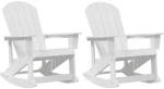 vidaXL Καρέκλες Ροκάντας Adirondack 2 pcs Λευκό 73.5 x 92 x 90 εκ.